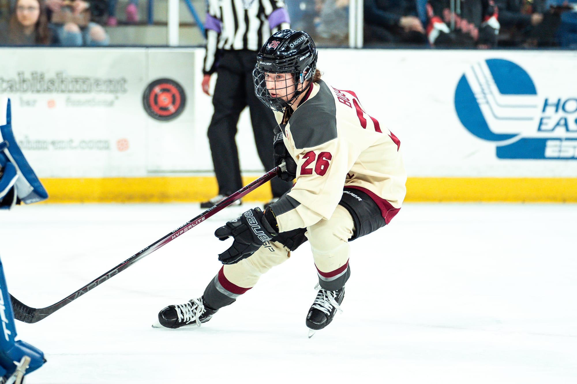 Laura Stacey, in her cream away uniform, prepares to make a play against Boston.