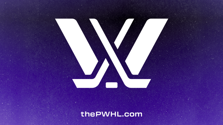 PWHL logo on a purple background